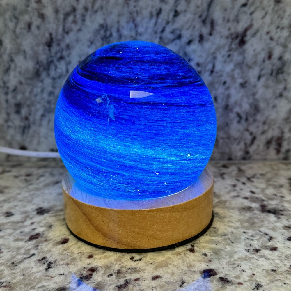 Whimsical Starry Sky Glass Sphere Celestial Dimmable Nightlight - Picture 4 of 10